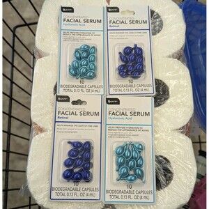 B-Pure Facial Serum Womens 40ct Biodegradable - Retinol & Hydruronic Acid NEW